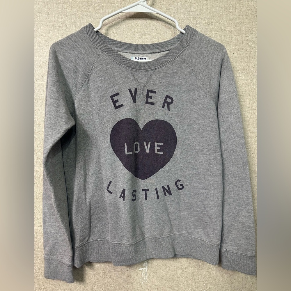 Old Navy Light Gray Crewneck Sweatshirt